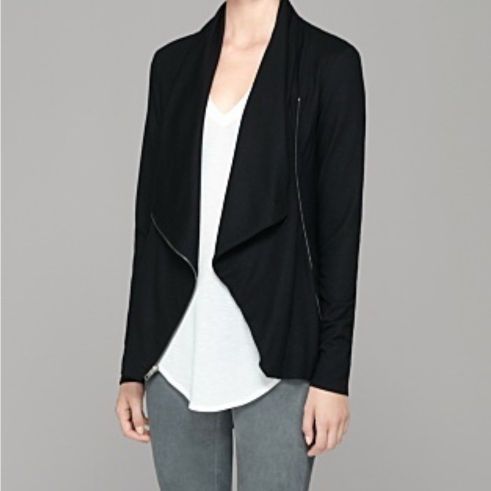 Helmut Lang Women’s Asymmetrical knit full zip jacket